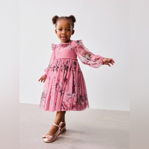Ted Baker Valentina Floral Print Tulle Dress size 3t - Picture 1 of 13